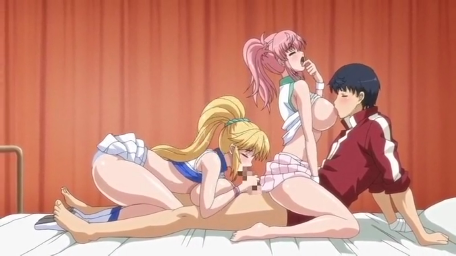 Threesome anime porn